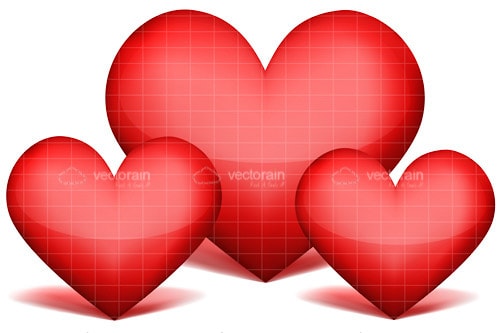 3 Love Hearts